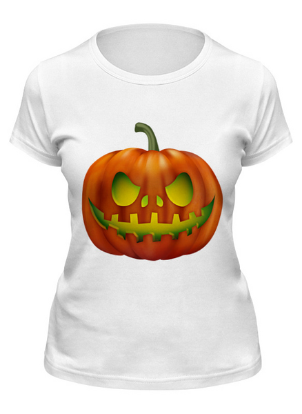 Заказать женскую футболку в Москве. Футболка классическая pumpkin от queen  - готовые дизайны и нанесение принтов.