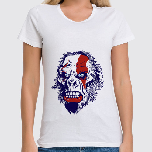 Заказать женскую футболку в Москве. Футболка классическая Gorilla Kratos от YellowCloverShop - готовые дизайны и нанесение принтов.