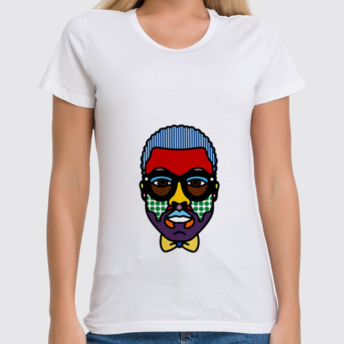 Заказать женскую футболку в Москве. Футболка классическая Kanye West от Just kidding - готовые дизайны и нанесение принтов.