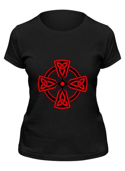 Заказать женскую футболку в Москве. Футболка классическая Кельтский крест от trend - готовые дизайны и нанесение принтов.