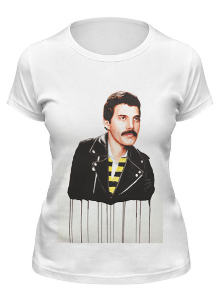 Заказать женскую футболку в Москве. Футболка классическая Freddie Mercury от cherdantcev - готовые дизайны и нанесение принтов.