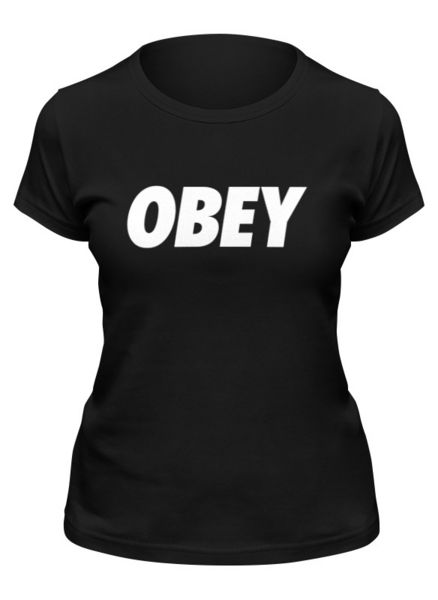 Заказать женскую футболку в Москве. Футболка классическая OBEY  от DESIGNER   - готовые дизайны и нанесение принтов.
