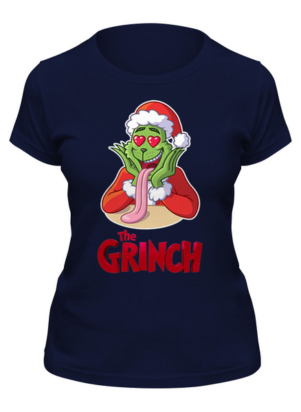 Заказать женскую футболку в Москве. Футболка классическая Grinch от T-shirt print  - готовые дизайны и нанесение принтов.