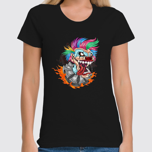 Заказать женскую футболку в Москве. Футболка классическая Джокер  от T-shirt print  - готовые дизайны и нанесение принтов.