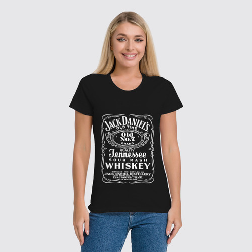 Заказать женскую футболку в Москве. Футболка классическая jack daniels от nikitosd - готовые дизайны и нанесение принтов.