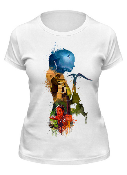 Заказать женскую футболку в Москве. Футболка классическая Tomb Raider от balden - готовые дизайны и нанесение принтов.