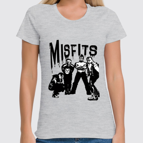 Заказать женскую футболку в Москве. Футболка классическая Misfits  от Leichenwagen - готовые дизайны и нанесение принтов.