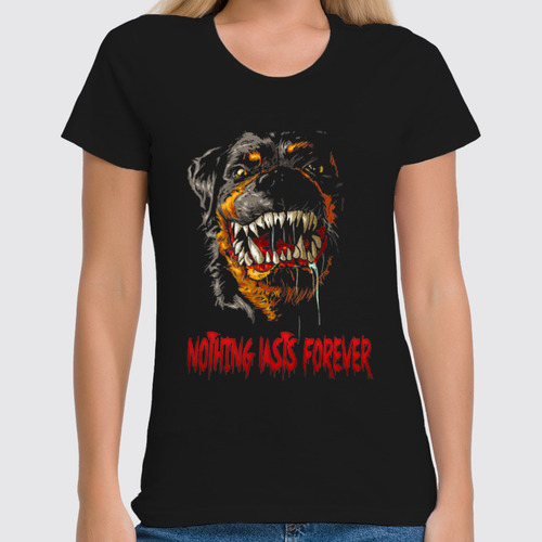 Заказать женскую футболку в Москве. Футболка классическая ☠Rottweiler☠ от balden - готовые дизайны и нанесение принтов.