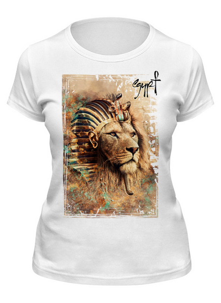Заказать женскую футболку в Москве. Футболка классическая ☥ Egypt Leo ☥ от balden - готовые дизайны и нанесение принтов.
