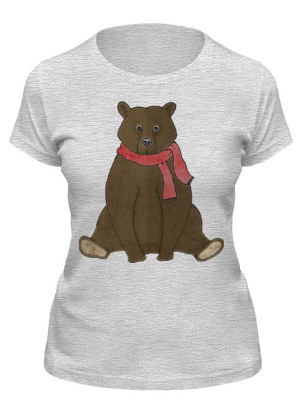 Заказать женскую футболку в Москве. Футболка классическая Медведь от printik - готовые дизайны и нанесение принтов.