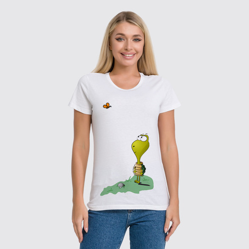Заказать женскую футболку в Москве. Футболка классическая Turtle от kzrv@mail.ru - готовые дизайны и нанесение принтов.