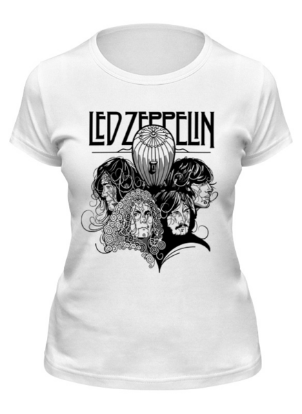 Заказать женскую футболку в Москве. Футболка классическая Led Zeppelin от geekbox - готовые дизайны и нанесение принтов.