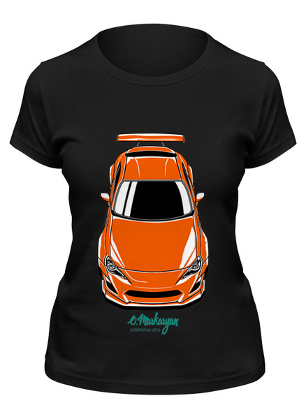 Заказать женскую футболку в Москве. Футболка классическая Toyota GT86 / Scion FRS от Oleg Markaryan - готовые дизайны и нанесение принтов.