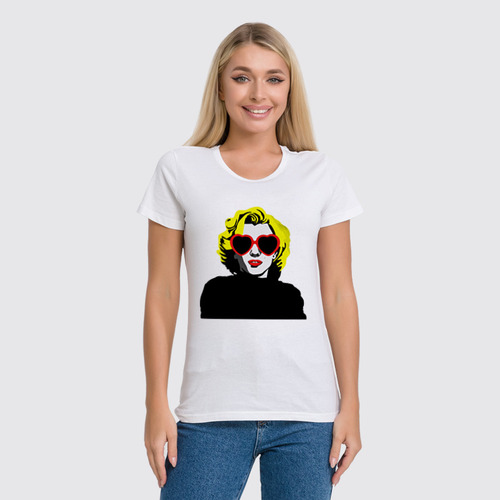 Заказать женскую футболку в Москве. Футболка классическая Мэрилин Монро (Marilyn Monroe) от fanart - готовые дизайны и нанесение принтов.