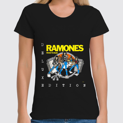 Заказать женскую футболку в Москве. Футболка классическая  The Ramones от Fedor - готовые дизайны и нанесение принтов.