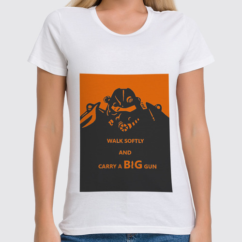Заказать женскую футболку в Москве. Футболка классическая Fallout - Big gun от priceless - готовые дизайны и нанесение принтов.