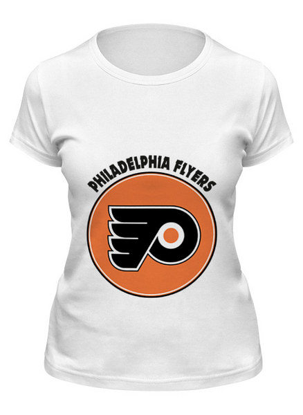 Заказать женскую футболку в Москве. Футболка классическая Philadelphia Flyers от kspsshop - готовые дизайны и нанесение принтов.