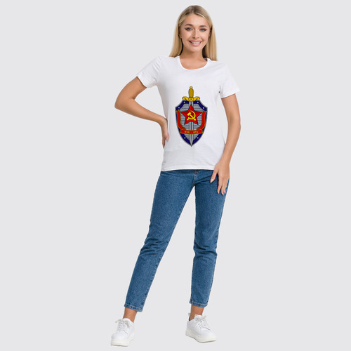 Заказать женскую футболку в Москве. Футболка классическая КГБ  от Leichenwagen - готовые дизайны и нанесение принтов.