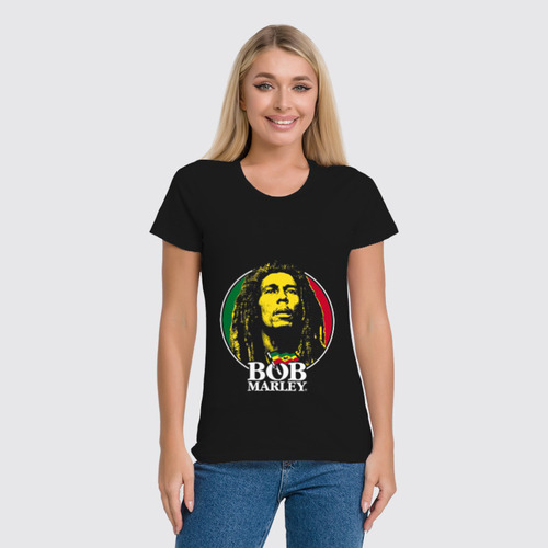 Заказать женскую футболку в Москве. Футболка классическая Bob Marley от inPrintio - готовые дизайны и нанесение принтов.