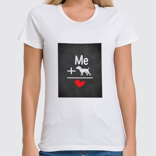 Заказать женскую футболку в Москве. Футболка классическая I Love Dogs от Svetlana Locmanova - готовые дизайны и нанесение принтов.