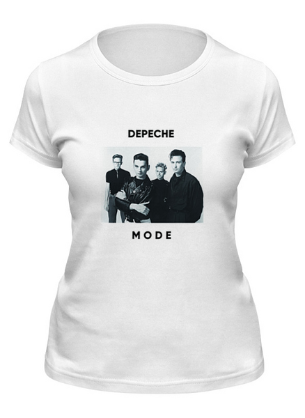 Заказать женскую футболку в Москве. Футболка классическая DEPECHE MODE от fotokoval@mail.ru - готовые дизайны и нанесение принтов.