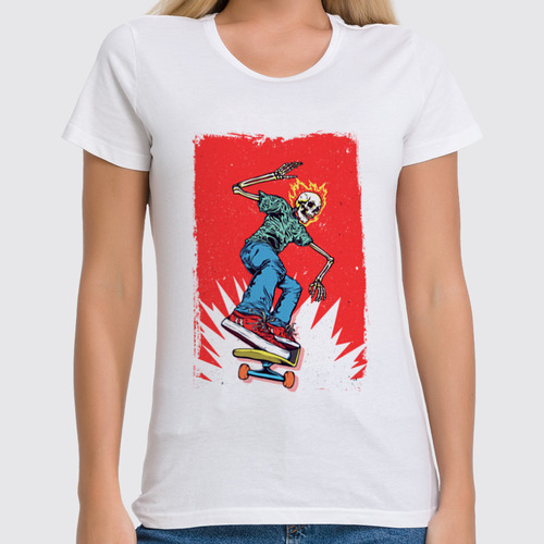 Заказать женскую футболку в Москве. Футболка классическая ❖Skater❖ от balden - готовые дизайны и нанесение принтов.