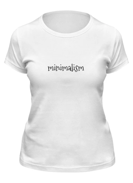 Заказать женскую футболку в Москве. Футболка классическая минимализм от queen  - готовые дизайны и нанесение принтов.
