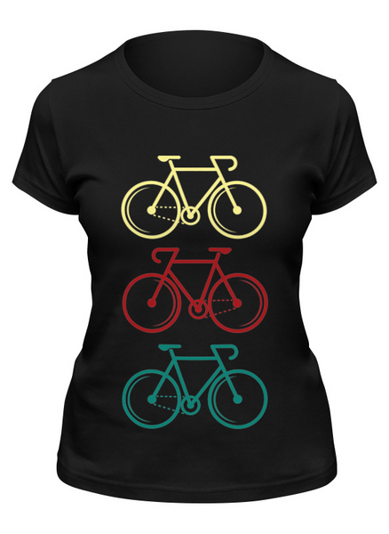 Заказать женскую футболку в Москве. Футболка классическая Велосипеды от printik - готовые дизайны и нанесение принтов.