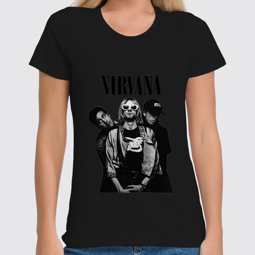 Заказать женскую футболку в Москве. Футболка классическая Nirvana group t-shirt от rancid - готовые дизайны и нанесение принтов.