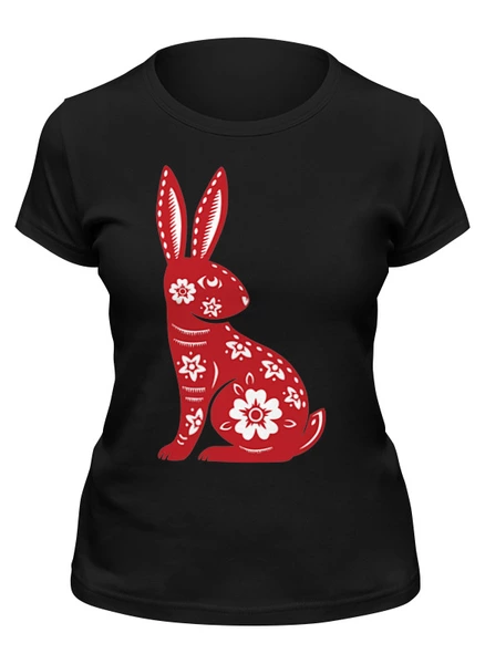 Заказать женскую футболку в Москве. Футболка классическая Red Rabbit от skynatural - готовые дизайны и нанесение принтов.