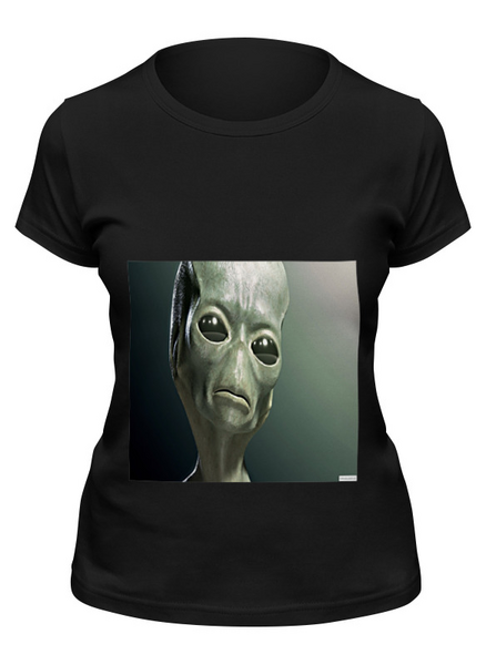 Заказать женскую футболку в Москве. Футболка классическая Alien 51 от ertbkju@mail.ru - готовые дизайны и нанесение принтов.