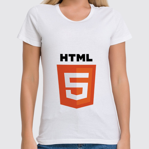 Заказать женскую футболку в Москве. Футболка классическая HTML 5 от Nalivaev - готовые дизайны и нанесение принтов.