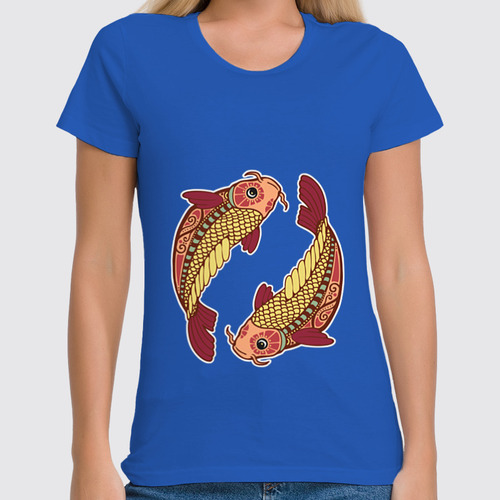 Заказать женскую футболку в Москве. Футболка классическая Рыбы - Pisces от trend - готовые дизайны и нанесение принтов.