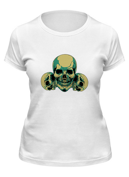 Заказать женскую футболку в Москве. Футболка классическая черепки от THE_NISE  - готовые дизайны и нанесение принтов.