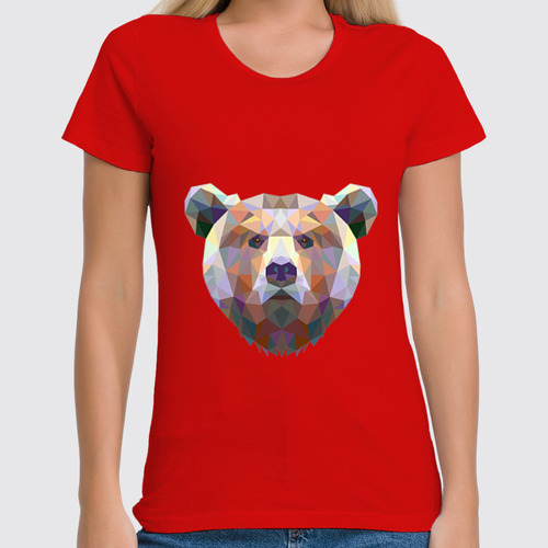 Заказать женскую футболку в Москве. Футболка классическая Медведь от trend - готовые дизайны и нанесение принтов.