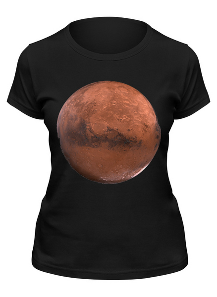 Заказать женскую футболку в Москве. Футболка классическая Планета Марс от Виктор Гришин - готовые дизайны и нанесение принтов.