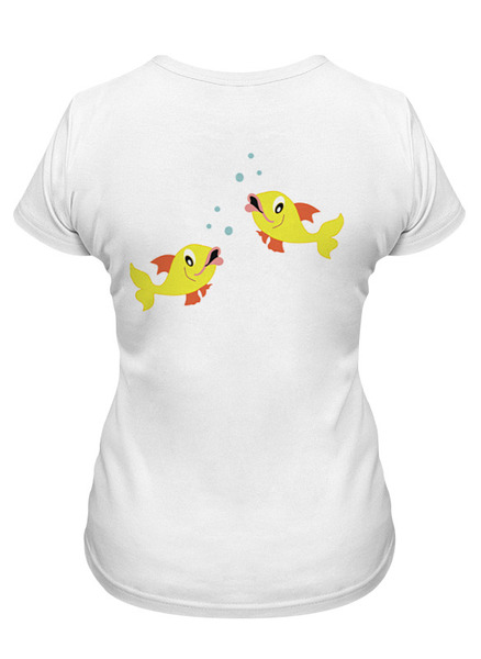 Заказать женскую футболку в Москве. Футболка классическая рыбка от nikol - готовые дизайны и нанесение принтов.