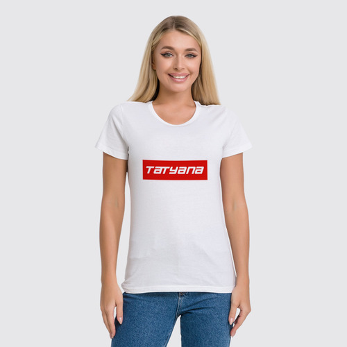 Заказать женскую футболку в Москве. Футболка классическая Tatyana от THE_NISE  - готовые дизайны и нанесение принтов.