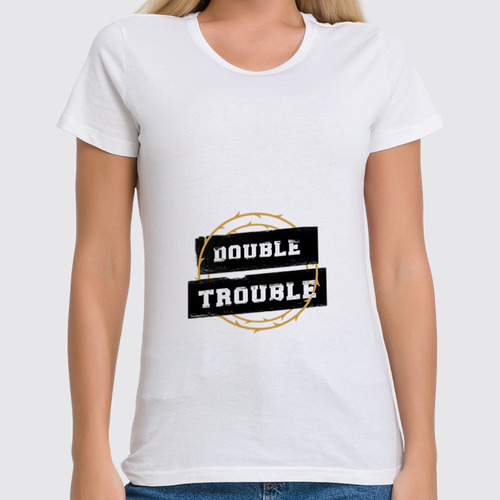 Заказать женскую футболку в Москве. Футболка классическая Double Trouble от go59 - готовые дизайны и нанесение принтов.