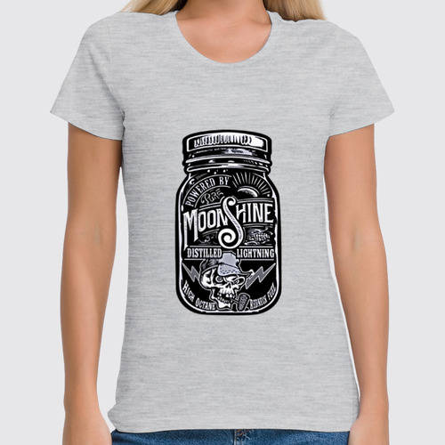Заказать женскую футболку в Москве. Футболка классическая Moonshine от Leichenwagen - готовые дизайны и нанесение принтов.