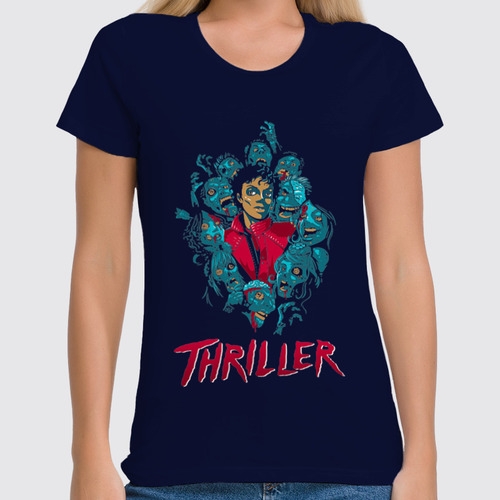 Заказать женскую футболку в Москве. Футболка классическая ✪ Thriller ✪ от balden - готовые дизайны и нанесение принтов.