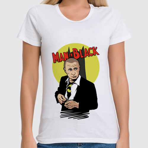 Заказать женскую футболку в Москве. Футболка классическая Человек в чёрном (Man in black) от Chance777 - готовые дизайны и нанесение принтов.