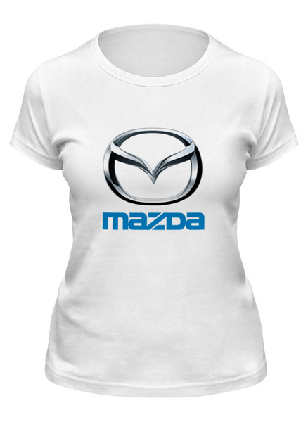 Заказать женскую футболку в Москве. Футболка классическая MAZDA от DESIGNER   - готовые дизайны и нанесение принтов.