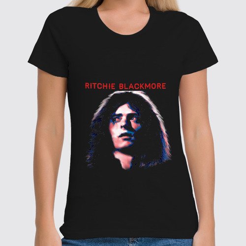 Заказать женскую футболку в Москве. Футболка классическая Ritchie Blackmore (Ричи Блэкмор) от Денис - готовые дизайны и нанесение принтов.