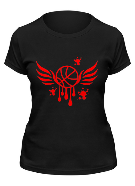 Заказать женскую футболку в Москве. Футболка классическая Баскетбол от karpicloudnew@gmail.com - готовые дизайны и нанесение принтов.