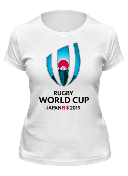 Заказать женскую футболку в Москве. Футболка классическая RWC 2019 от rugby - готовые дизайны и нанесение принтов.
