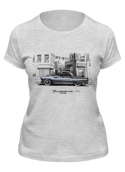 Заказать женскую футболку в Москве. Футболка классическая  Ford Thunderbird от miks - готовые дизайны и нанесение принтов.