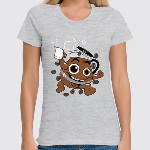 Заказать женскую футболку в Москве. Футболка классическая КОФЕ (Coffee) от coolmag - готовые дизайны и нанесение принтов.