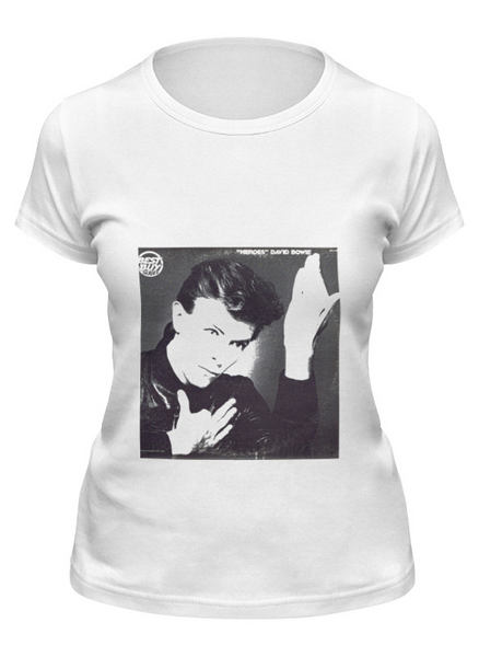 Заказать женскую футболку в Москве. Футболка классическая David Bowie от Fedor - готовые дизайны и нанесение принтов.
