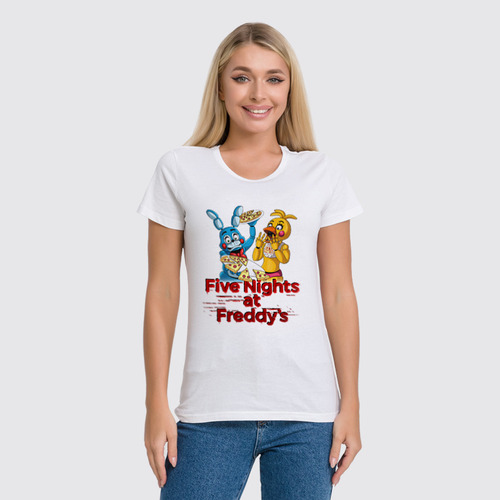 Заказать женскую футболку в Москве. Футболка классическая ✪ Five Nights at Freddy's ✪ от balden - готовые дизайны и нанесение принтов.